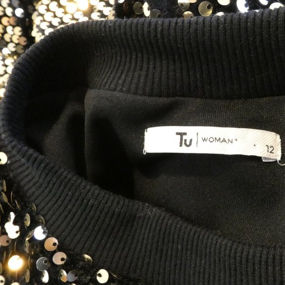Tu Gold Sequins Blouse Women Size 8 Party Top Cocktail Dinner Dance Date Night - Picture 4 of 13